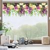 Window Sticker Rose Vine Design PVC Waterproof Wall Sticker No Glue Residue Versatile