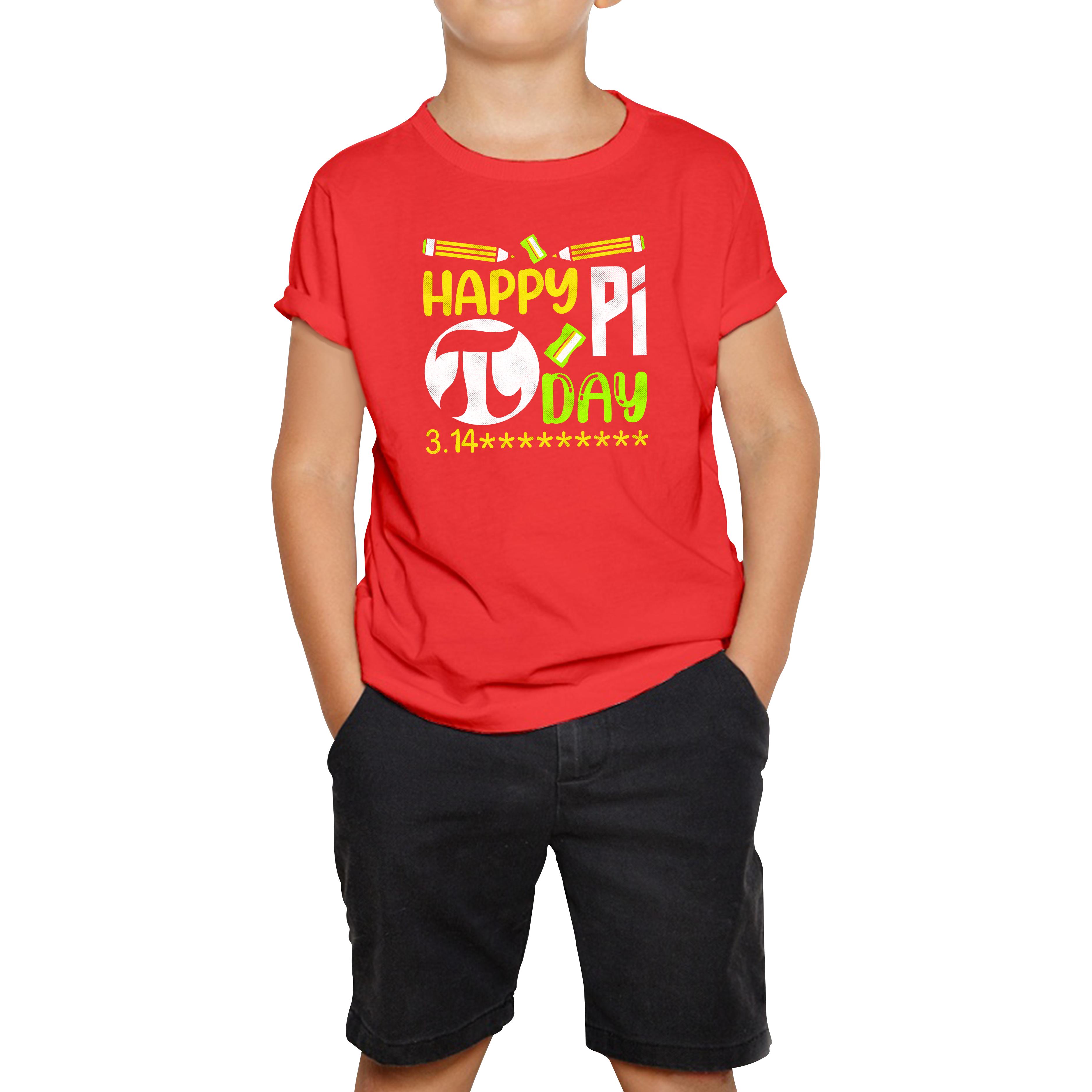 Happy Pi Day Math Pi Symbol Math Lover Numbers Day School Charity Day Mathematics Kids Tee 120