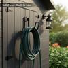 Iron Metal Garden Hose Holder Wall Mounted Compact Water Hose Holder Easy Installation Garden Water Pipe Hook