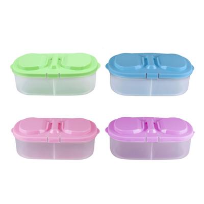 2 Grid Food Storage Box Cosmetics Stationery Holder Home Organizer