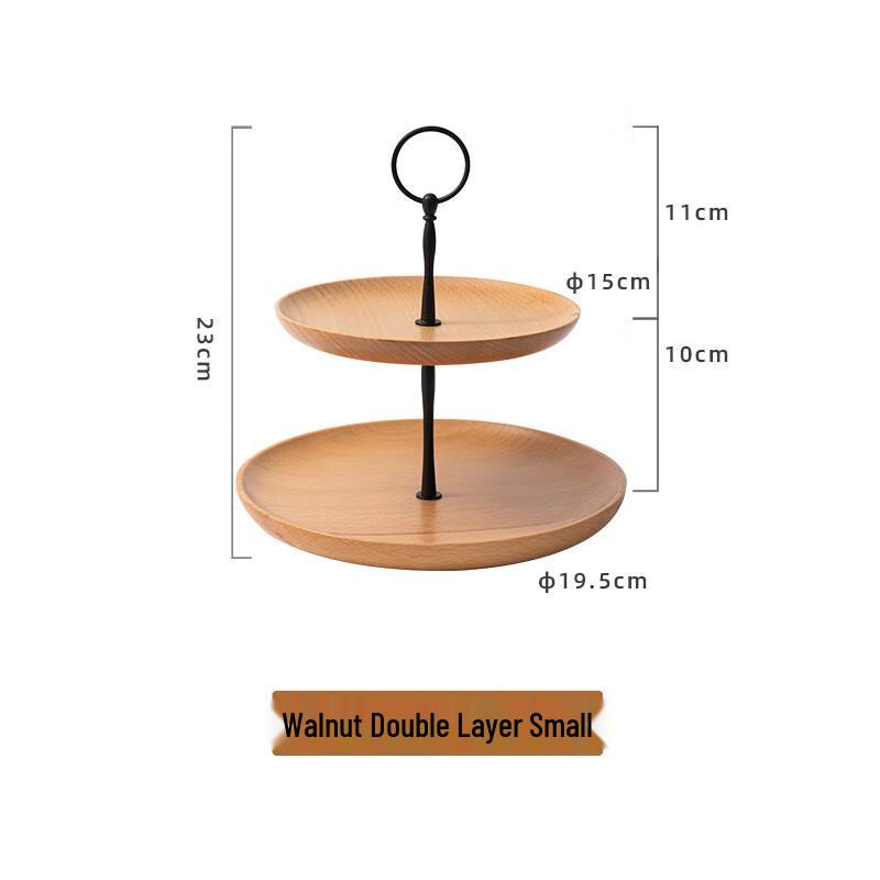 European Style Solid Wood Multi-tier Serving Tray
