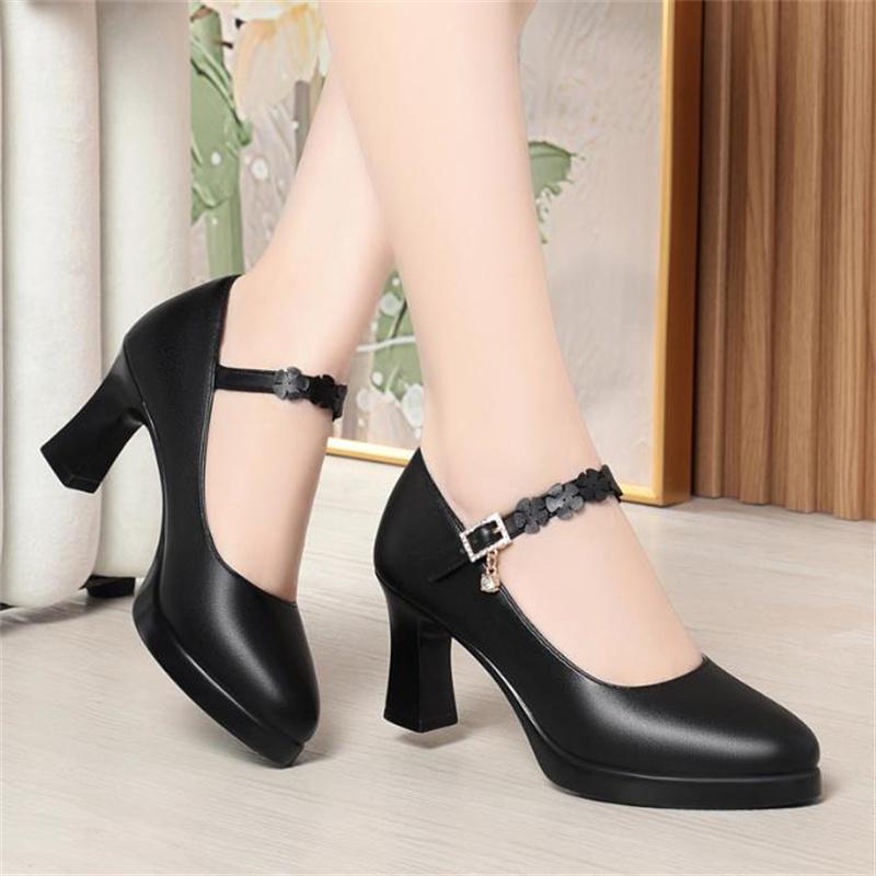 9CM Super High Heels Shallow Mouth Shoes Women Platform Pumps 2026 Block High Heels Shoes Model Wedding Party Women