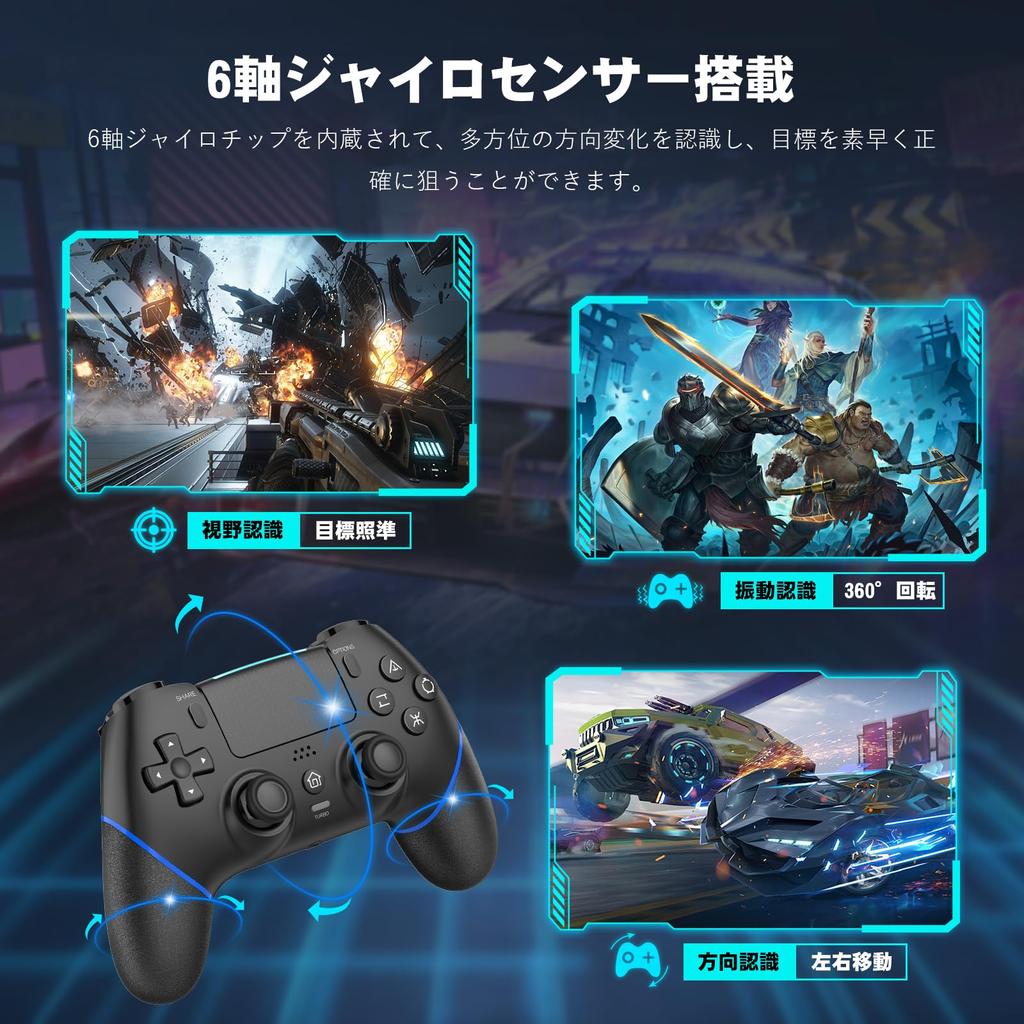 Onefun PS4 Controller New Edition Gold Award 1000mAh Bluetooth Wireless Back Macro Turbo Gyro 16 Hours of Continuous Earphone Wireless 4 Compatible