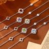 Natural stone jewelry s925 sterling silver bracelet women's retro court carving gold craftsmanship does not fade accessories women's fashion gifts