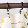 Curtain Rings with Clips - 1.41'' Interior Diameter, Strong Metal Decorative Drapery Window Curtain Ring with Clip, Set of 40(Black)