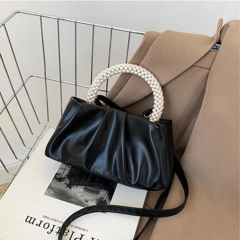 Fashi Pearl Handle Women Dinner Clutch Purse Handbags Luxury Design Ladies Square Shoulder Bags Female Small Messenger Bag