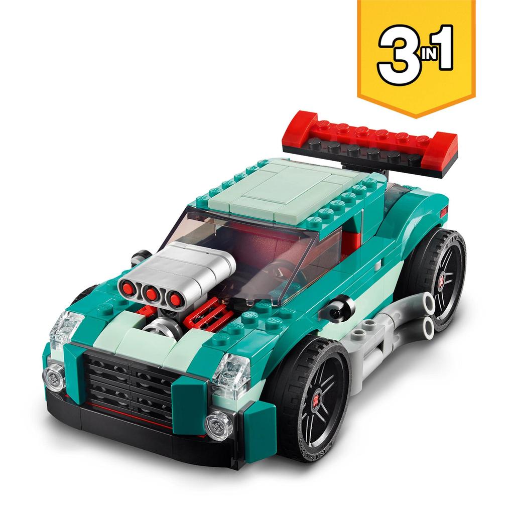 LEGO Creator Street Racer 31127, a Great Toy, Building Blocks, and a Great Gift for Boys and Girls Ages 7 and Up.