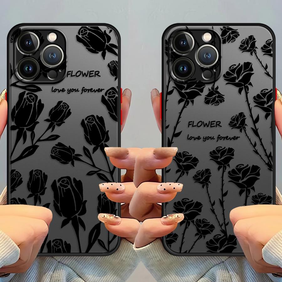 Lover You Flowers Rose Funda Back Phone Cover Case for iPhone 17 Pro Max 14 16 Plus XS XR 15 11 7 8 SE 12 13 Mini Air