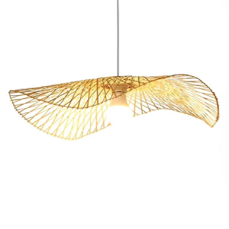 Japanese Style Bamboo Woven Pendant Light for Restaurant, Hotel, B&B, and Hallway Decor
