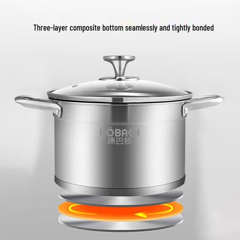 KOMBACH 304 Stainless Steel 22cm Soup/Stew Pot