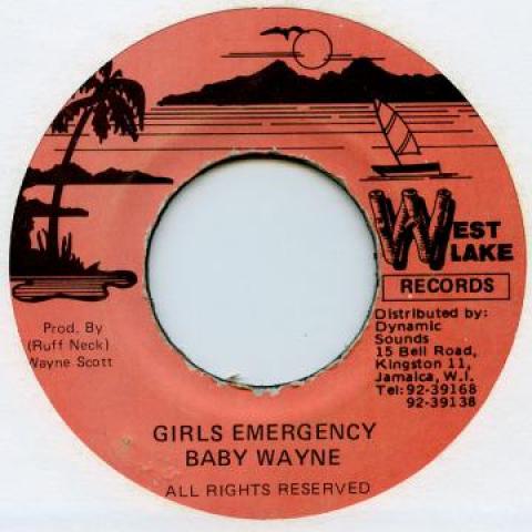 

7-дюймовая пластинка BABY WAYNE - Girls Emergency West Lake 1988 Ямайский регги, ска и даб