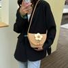A Small Fresh Style Women's Shoulder Bag Flower Doll Decorated Coin Purse Mobile Phone Bag Woven To Make Young Ladies Love