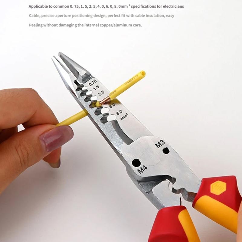 Multifunction Wire Stripper Electricians Cable Cutting Scissors Electrical Wire Pliers Crimping Pliers