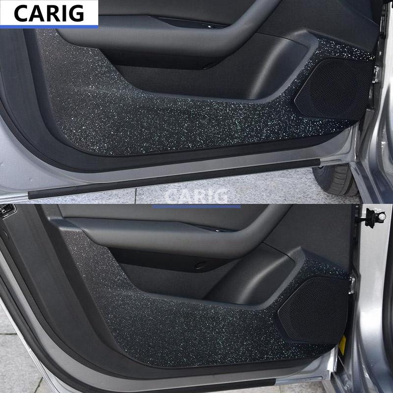 For PEUGEOT 508 19-22 Door Anti-kick Sticker Modified Carbon Fiber Pattern Interior Car Film Accessories Modification