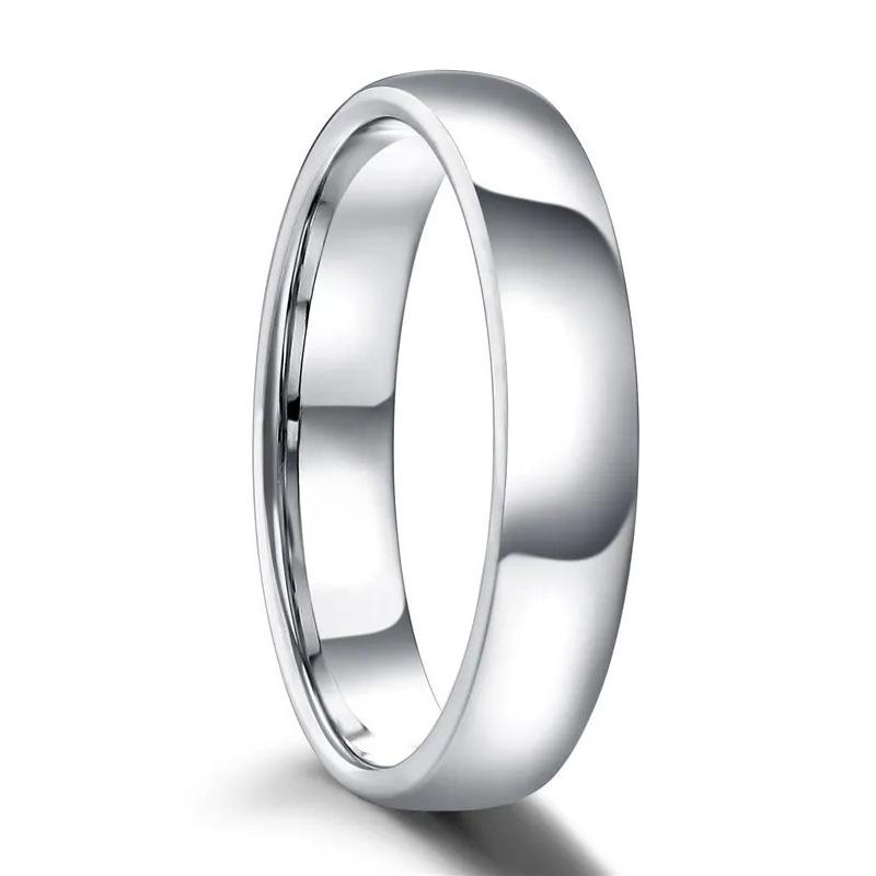 Tigrade Classic Jewelry 2/4/6/8mm Cute Men Women Simple Rings Polish Pure Carbide Ring Wedding Band Engagement Ring