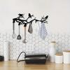 Bohemian Černé kovové háčky na ptáčky Odolné Rustikální nástěnné dekorace
