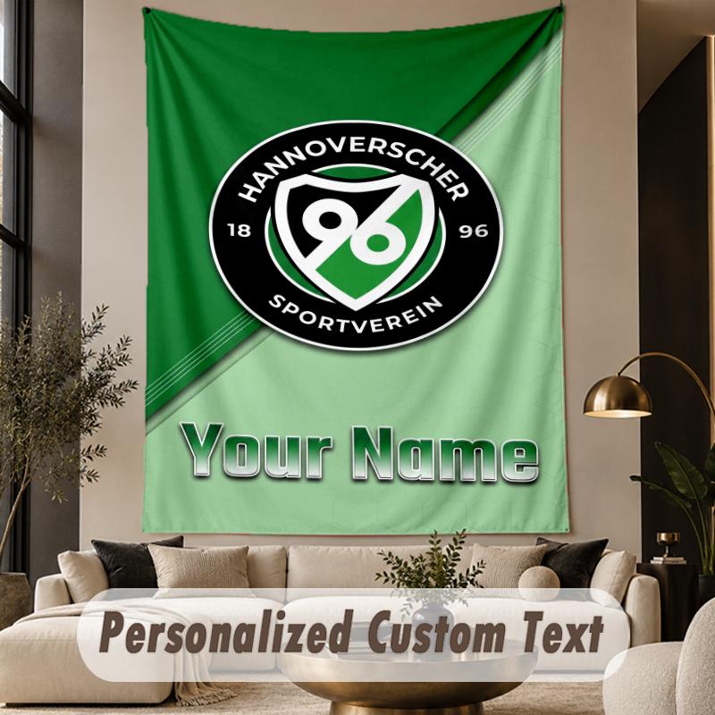 Custom Text Tapestry Hannover 96 Print Wall Tapestry Indoor Living Room Wall Decor