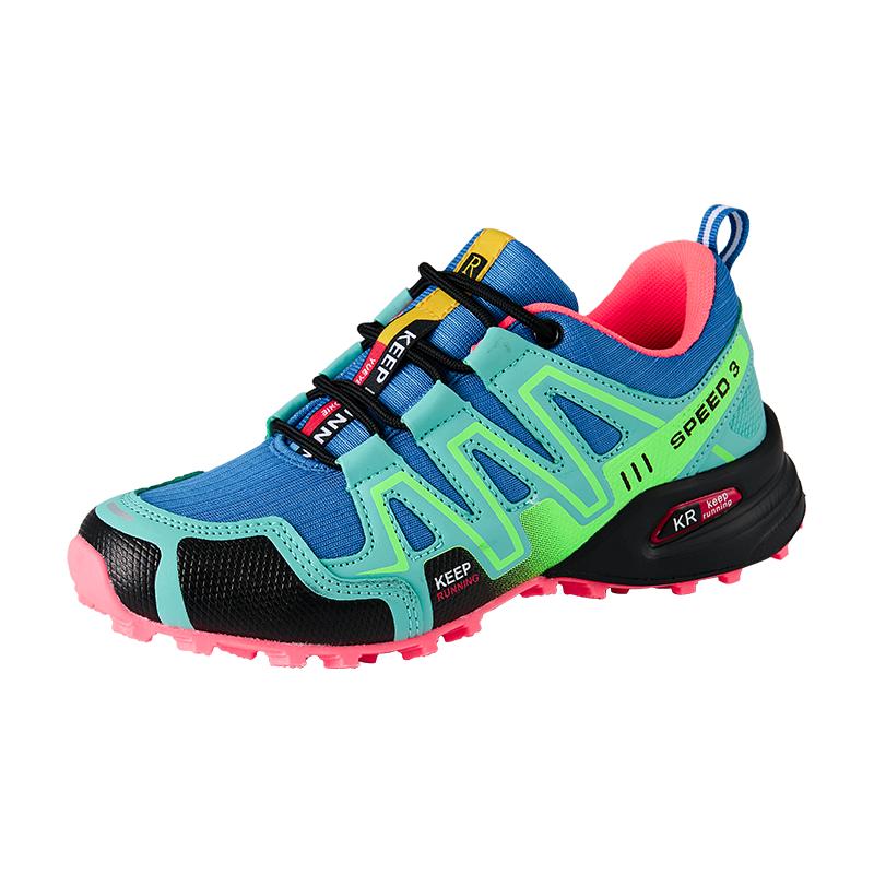 Women Outdoor Hiking Shoes Women's Lightweight Wear-resistant Mountain Climbing Hiking Shoes Waterproof Large Size Leather Sports Shoes
