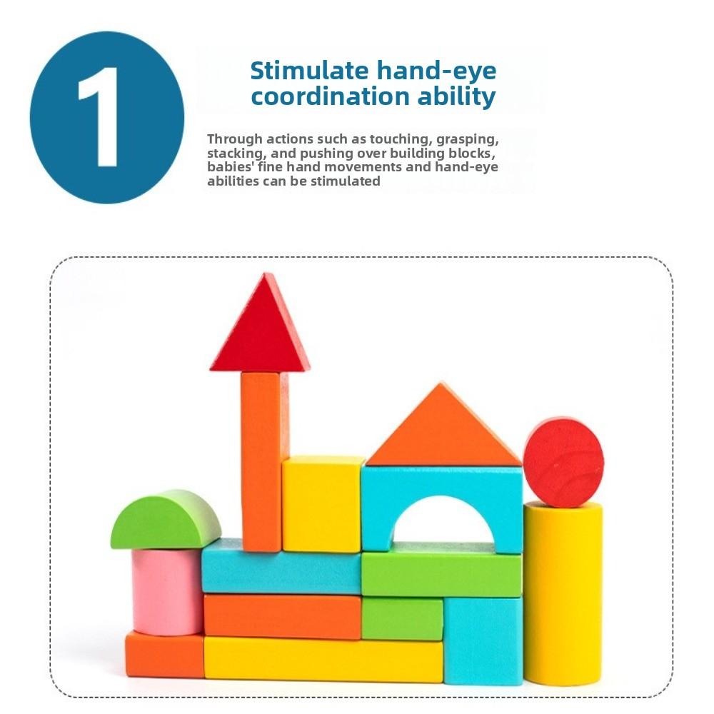 40PCS/SET Learning Sensory Stacking Blocks Colorful Developmental Toy  Children Learning