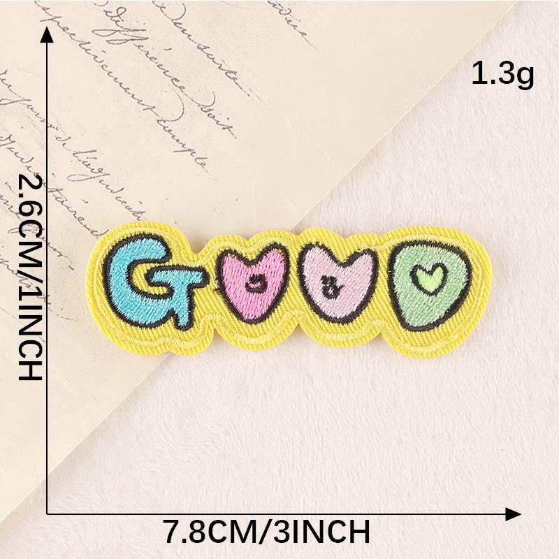 DIY Cartoon Badge Embroidery Patch with English Letters