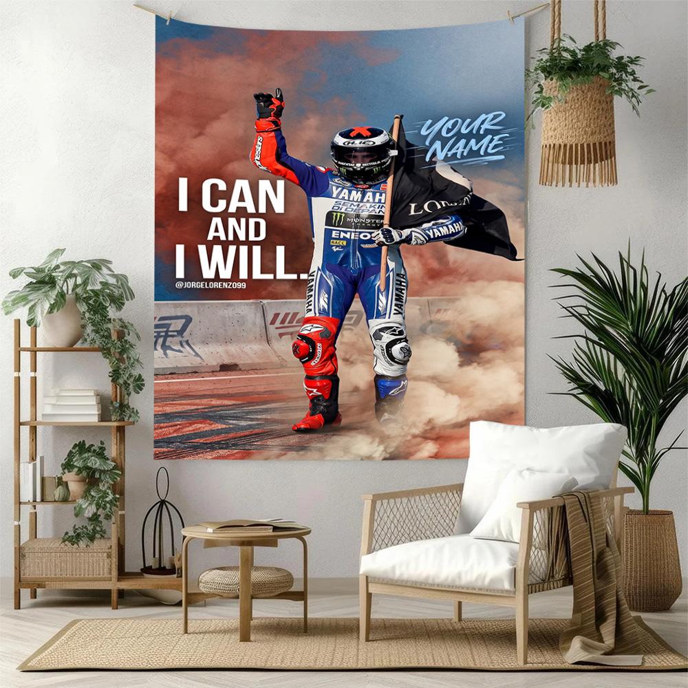 Jorge Lorenzo Custom Your Name Wall Decor Tapestry Art For Pet Memorial Birthdaywedding Party Backdrop Family Gift