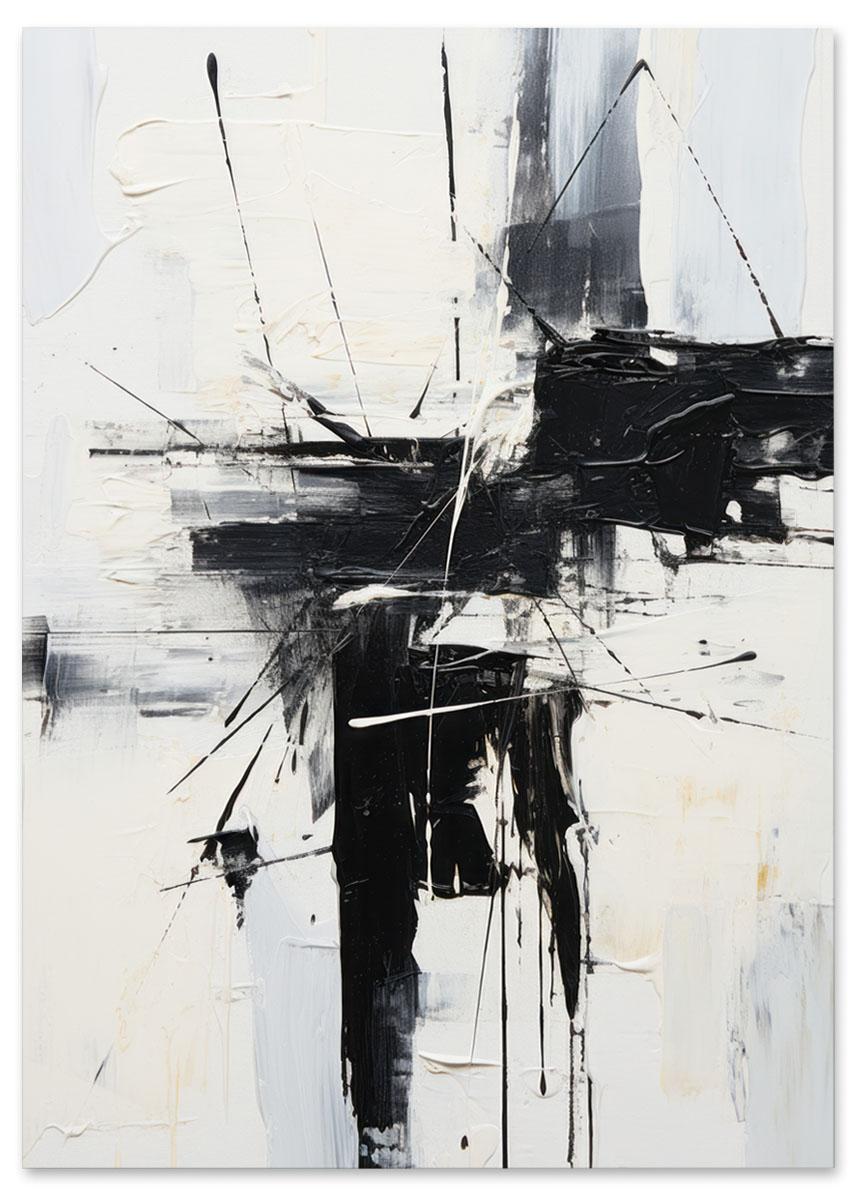 

Plakat plakaty abstrakcja czarna farba 30x40 cm