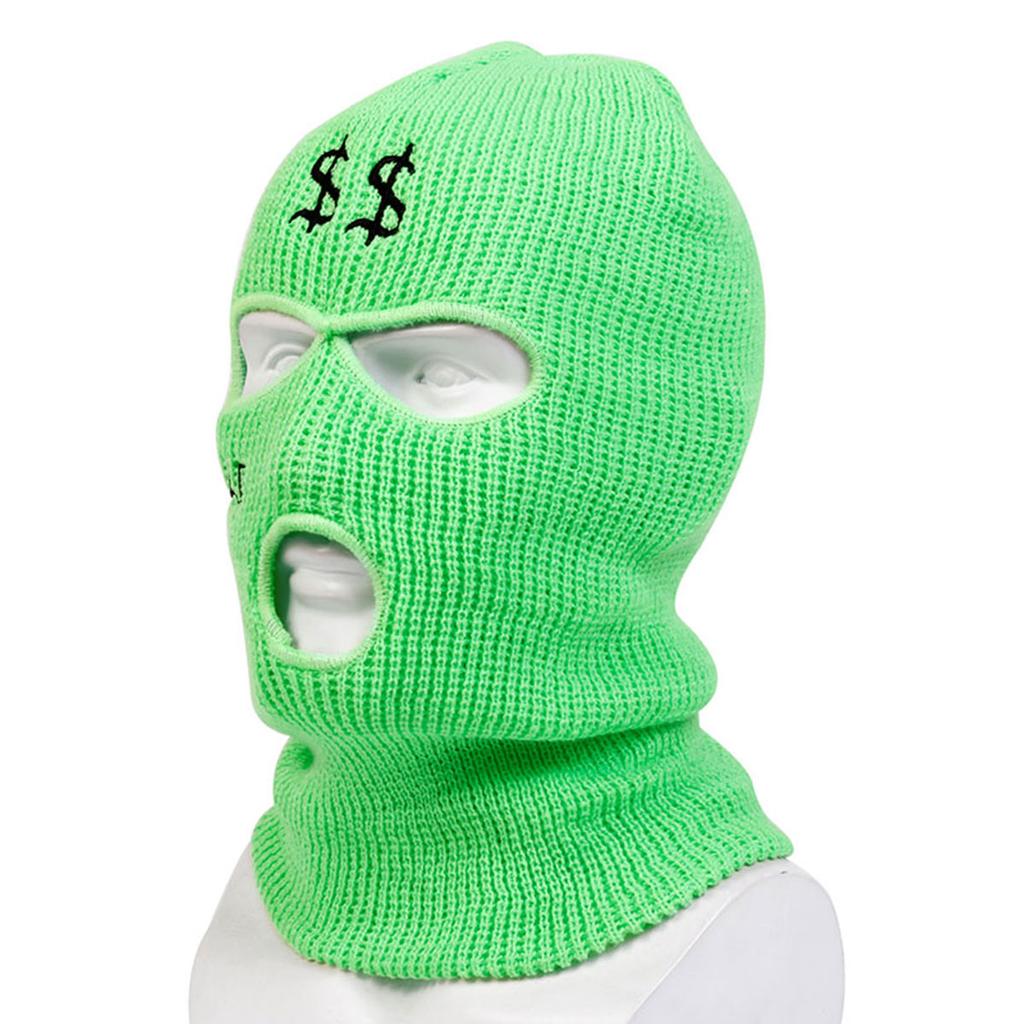 Barakrafa Cap Simple Embroidery Masked Hats Protection Ear Warm Thick Knitted Hat Windproof Beanies Caps