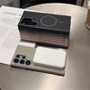 Ultra Thin Matte Magsafe Phone Case for Samsung Galaxy S25 S24 S23 Ultra Plus Contrast Color Lens Shockproof Magnetic PC Cover
