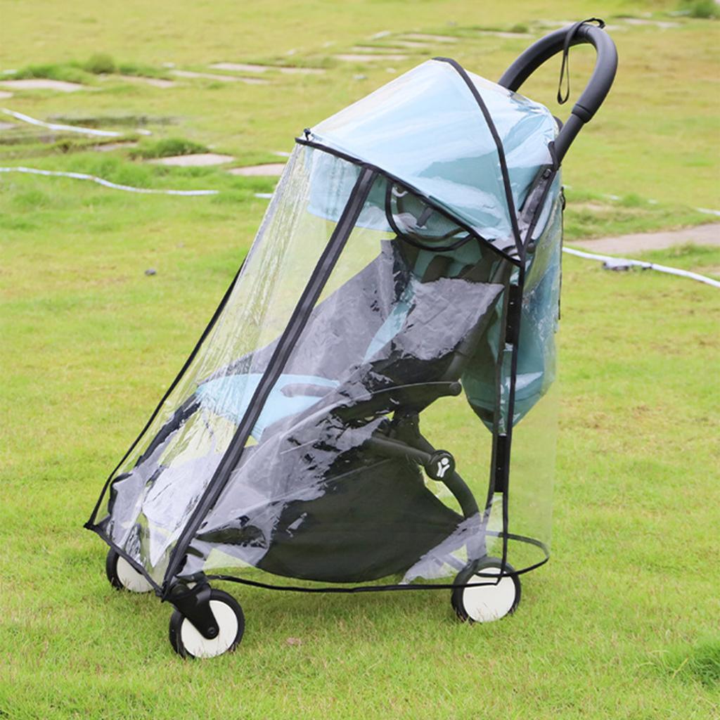 Universeller Baby-Kinderwagen Regenschutz Klar EVA Kinderwagen Sonnenschutz Einfach Faltbarer Wagen Schutzhülle Abdeckung für Reise Shopping