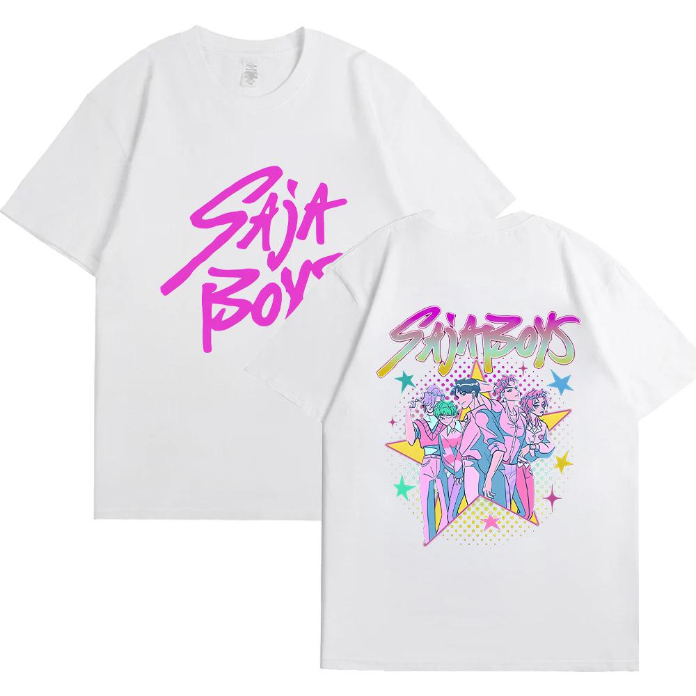 KPop Dämonenjäger Film Saja Boys T-Shirts Männer Frauen Hochwertiges Baumwoll-T-Shirt Mode Hip Hop Harajuku Kurzarm-T-Shirts