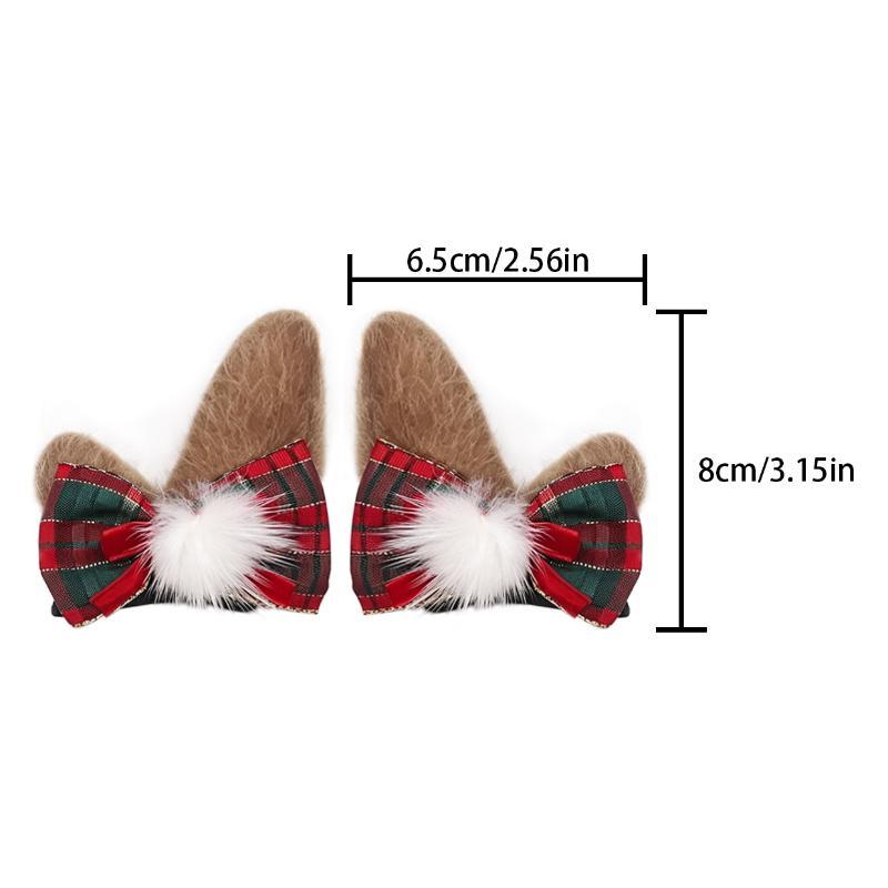 Cute Antlers Hair Clips Christmas Hairpin Girl Heart Elk Clips Xmas Winter Hairpin Children Headdress Antler Hair Accessories