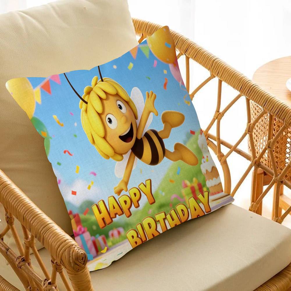 Cute Maya Bees Pillow Anime Pillow Sofa Bed Head Pillow Cover Cushion Cover Fashion