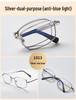 Anti-Blue Light Photochromic Folding Reading Glasses with Smart Zoom for Near, Mid, and Far Distances