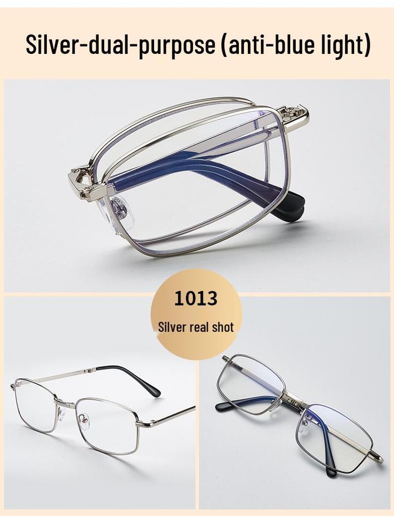 Anti-Blue Light Photochromic Folding Reading Glasses with Smart Zoom for Near, Mid, and Far Distances