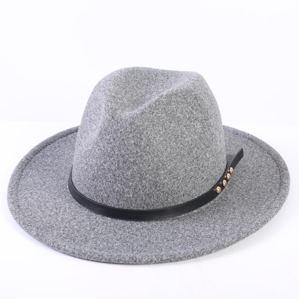 Popular European and American High-end Wool Top Hat, Men's and Women's Fashion Versatile Elegant Top Hat Jazz Hat