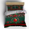 Christmas Ornament Holly Design Bedding Duvet Cover Set Duvet Cover Pillowcases  (1*Duvet Cover 2*Pillowcases, Without Duvet Insert)