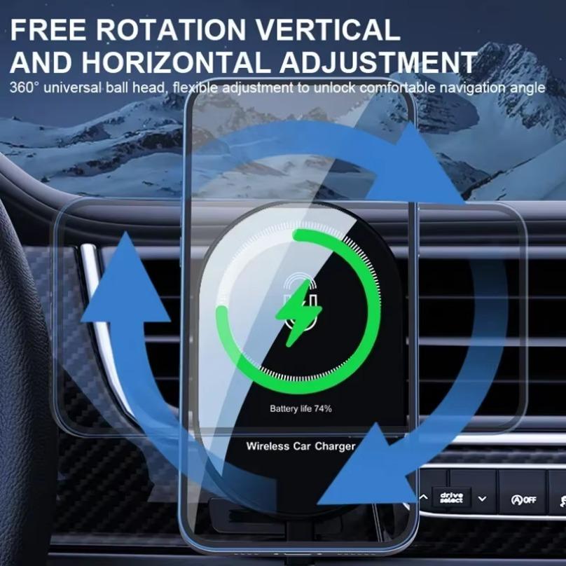 Magnetic Car Wireless Chargers 30W Air Vent Phone Holder For Magsafe iPhone 16 15 14 13 12 Pro Max Car Fast Charging Stand