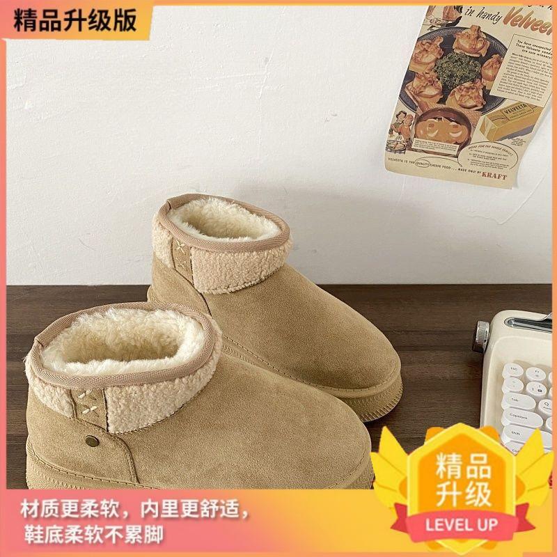 Zhao Ruth platform snow boots winter new piled thickened cotton shoes warm bread shoes 35