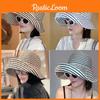 Striped Foldable Women Sun Bucket Hat Fashion Summer Sunshade Cap Breathable