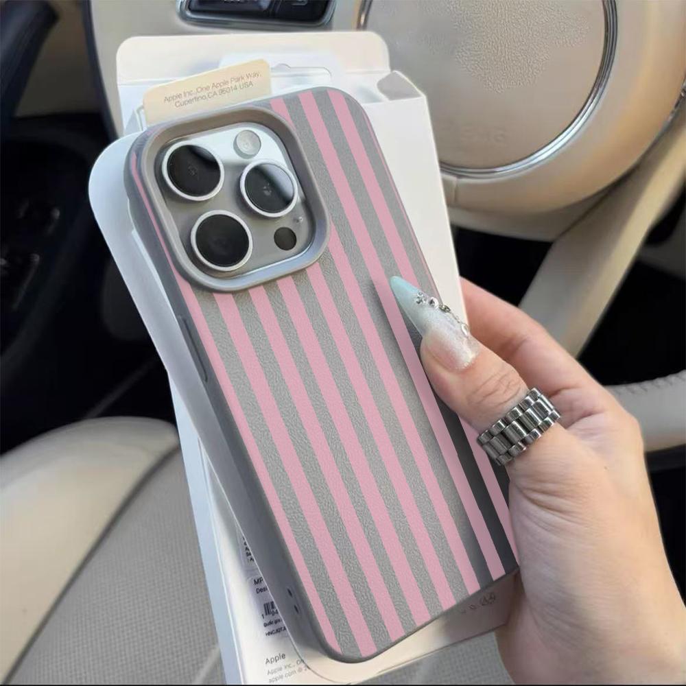 Colorful Striped Minimalist Couple Phone Case For iPhone 17 16 11 13 12 14 15 Pro Max 16 Plus 16E Shockproof Luxury Soft Cover iPhone XR