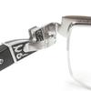 Great A’rossby Glasses Glitter Half Rim Silver Black Mens 209252208 Used