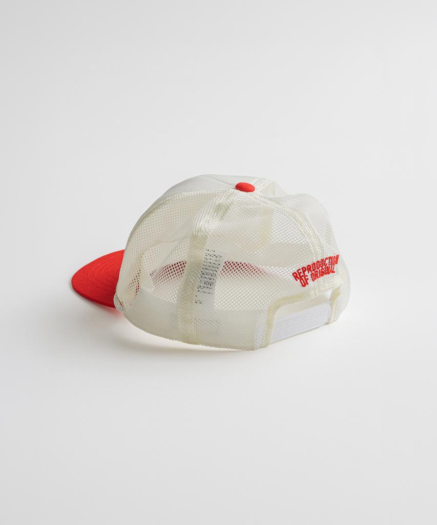 Bihebieo [X Peanuts] Snoopy & His Siblings Rope Trucker Cap Oatmeal/Red