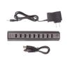 Netzteil USB-Ladegerät Hub-Adapter Hi-Speed ​​Multi Hub 10 Port für PC Laptop