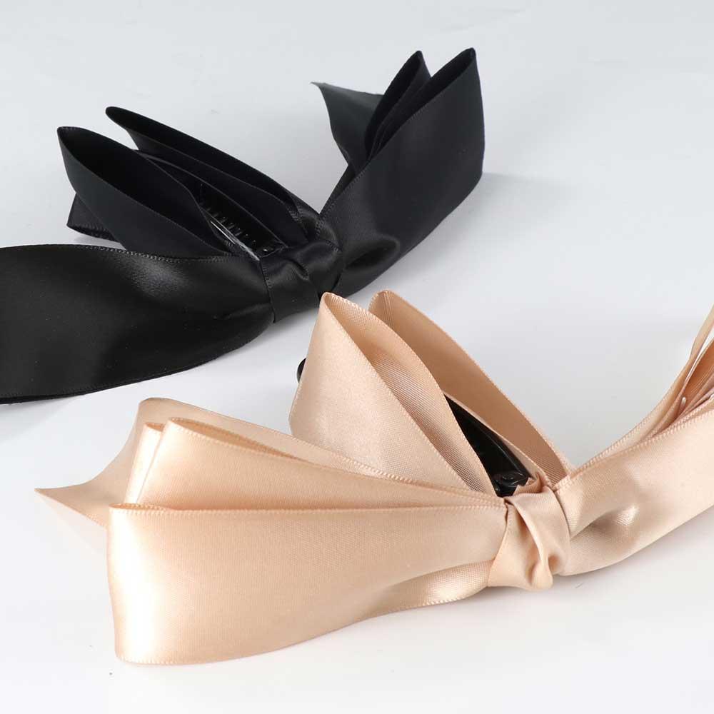 Hair Accessories Satin Ribbon Colth Banana Clip Girls Hairpin Bow Headwear Korean Style Hair Clip