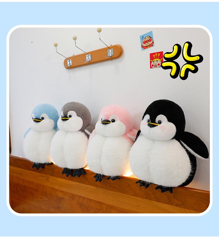 Aquarium Black & White Penguin Plush Toy - Customizable Children's Doll