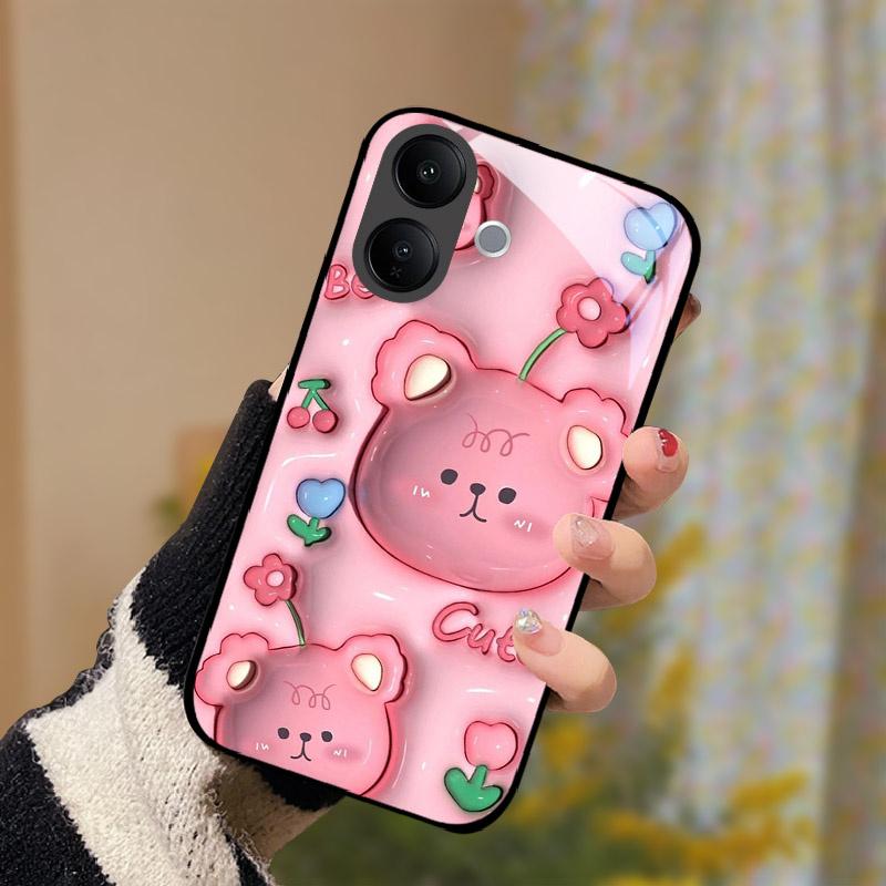 For VIVO V60 Lite V60Lite Case Fashion Painting Tempered Glass Cover For VIVO V 60 Lite Phone Shell Casing Anti Drop Fundas Capa