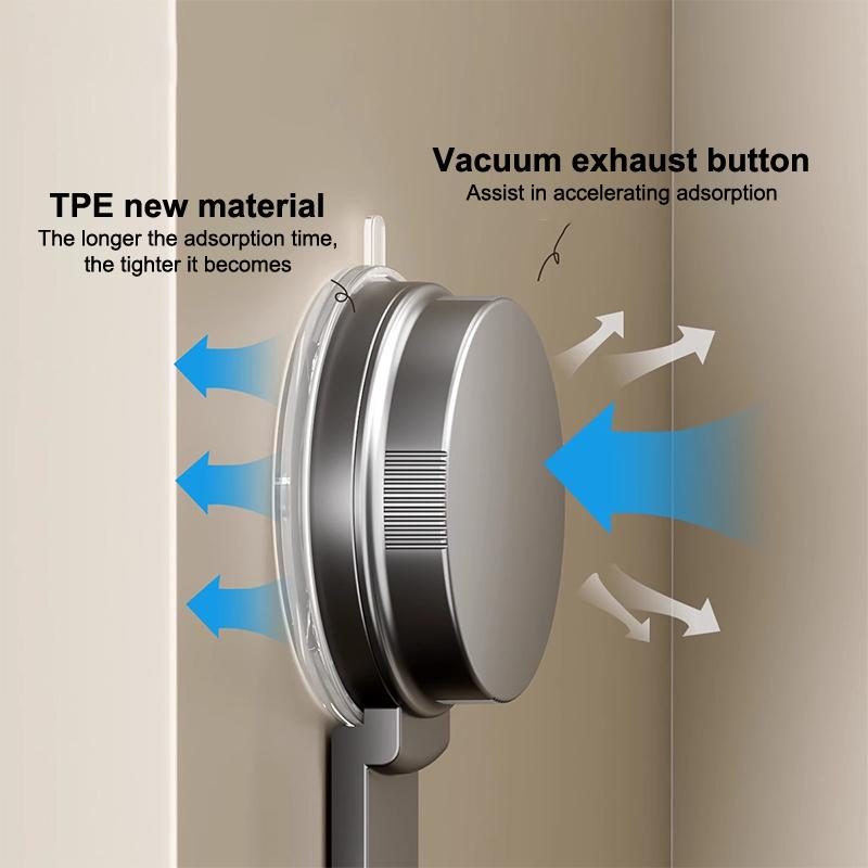 Suction Cup Hooks Punch-Free Wall Mounted Storage Rack For Coat Clothes And Towel Rack Space Saving Strong Load-Bearing Capacity