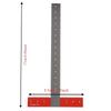 Portable Accurate Scale T Square Ruler T-Shaped Metal Multifunctional Ruler Gray 6 Inch Aluminum Alloy Ruler Art Framing