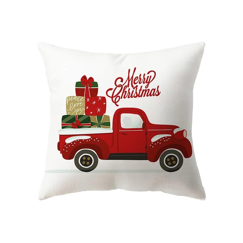 Christmas Themed Pillowcases Car Accessories Office Santa Claus Living Room Sofa Home Pillowcases