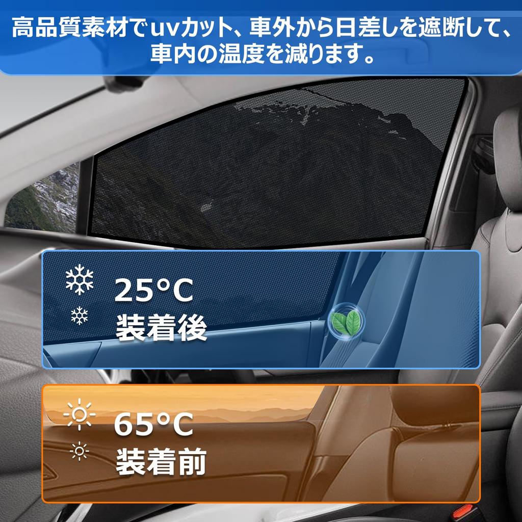 BLUESEATEC Toyota Prius 30 Serie Blackout-Netzvorhänge mit magnetischer Seite für Fahrer- und Beifahrersitze, 2er-Set Sonnenschutz, Fenster, (H21.5-H27.12)